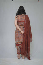 Brown Kurta Set with Dupatta