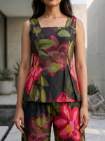 Black & Green Midnight Bloom Co-ord Set
