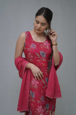 Red Kurta Set with Dupatta