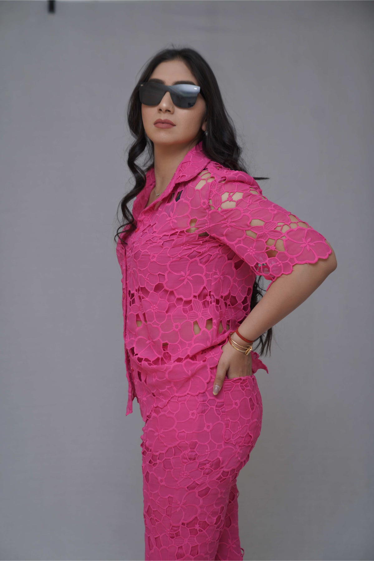 Magenta Pink Coord Set