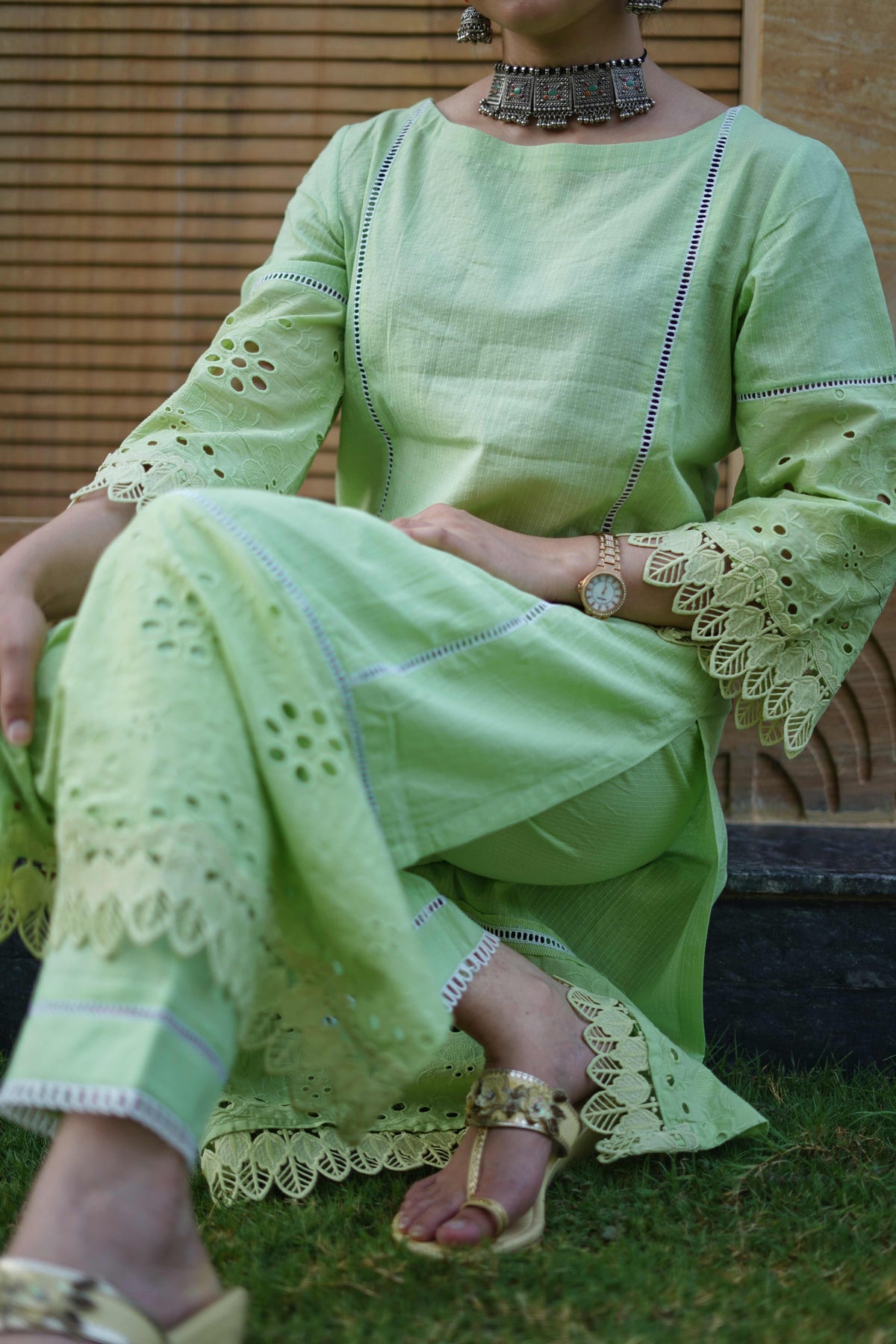 Green Kurta Set