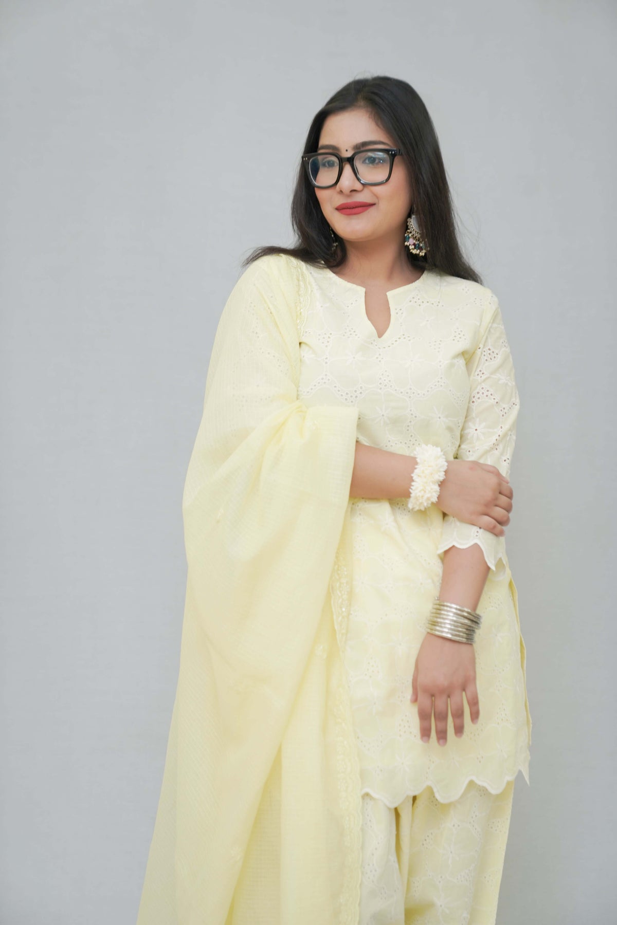 Lemon Yellow Pakistani Salwar Suit set