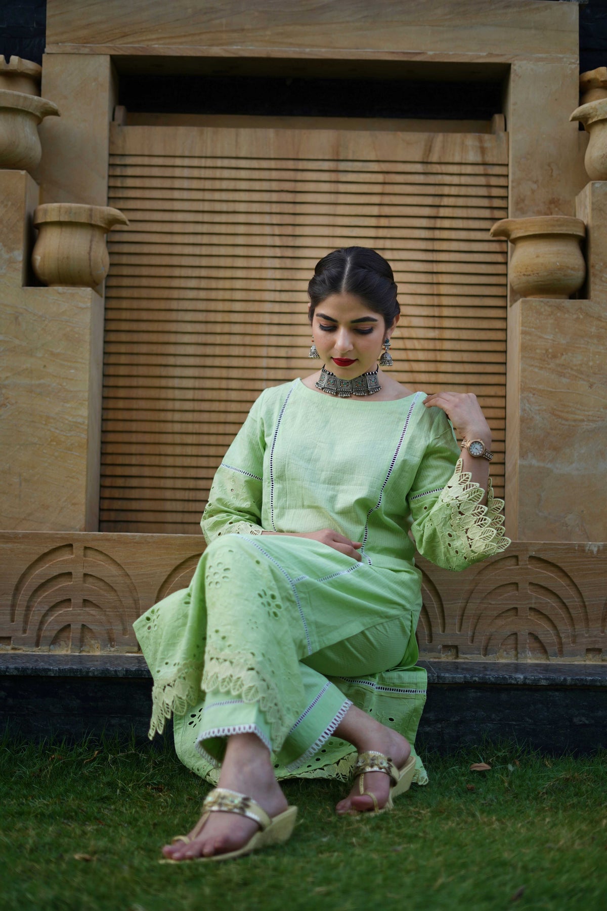 Green Kurta Set