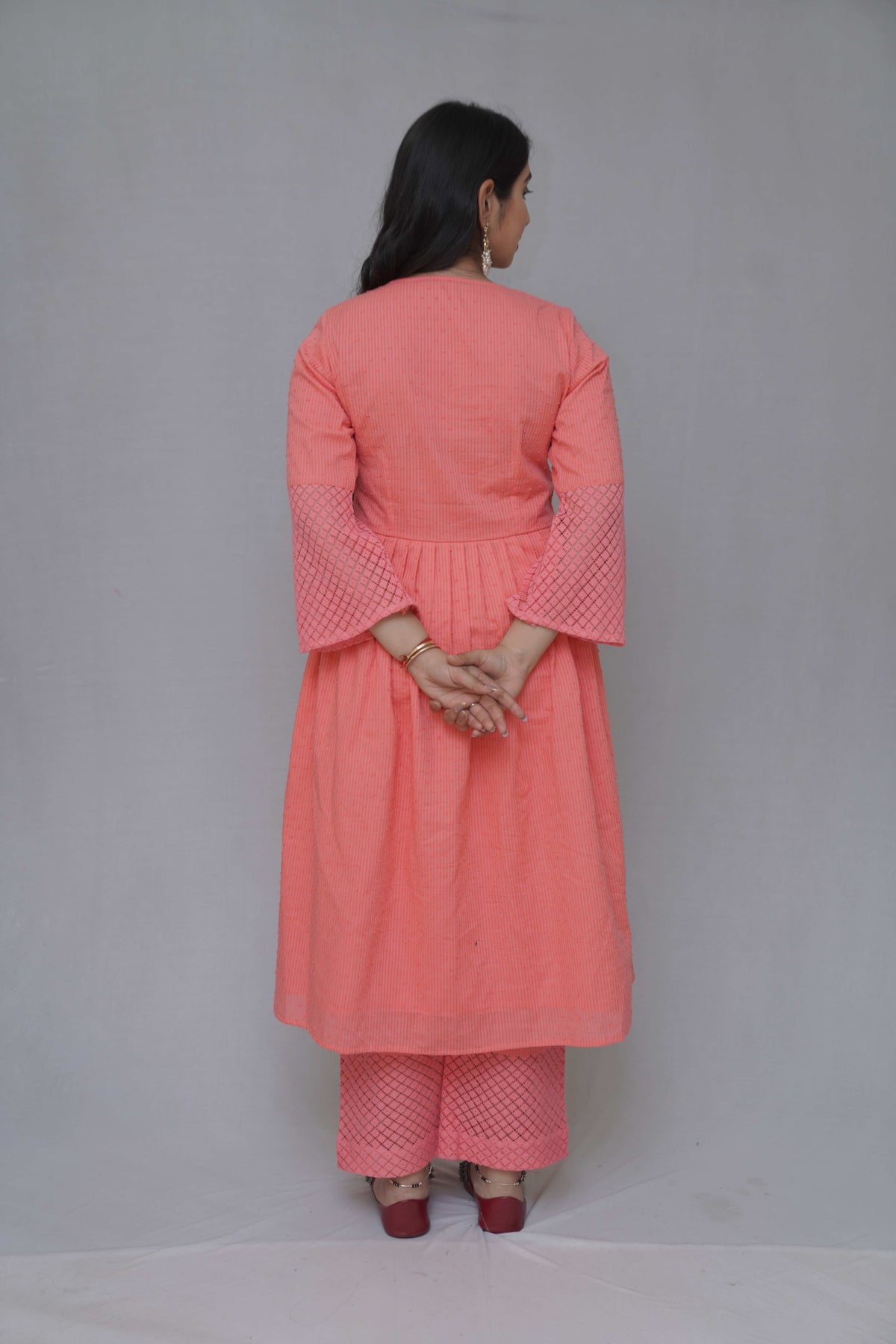 Rust Colour Kurta Set