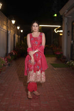 Red Kurta Set with Dupatta
