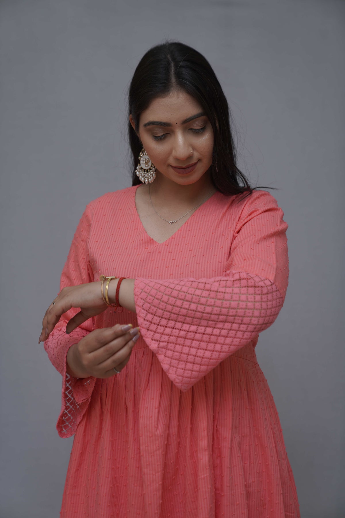 Rust Colour Kurta Set