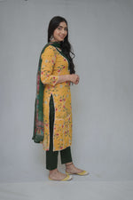 Orange & Green Kurta Set