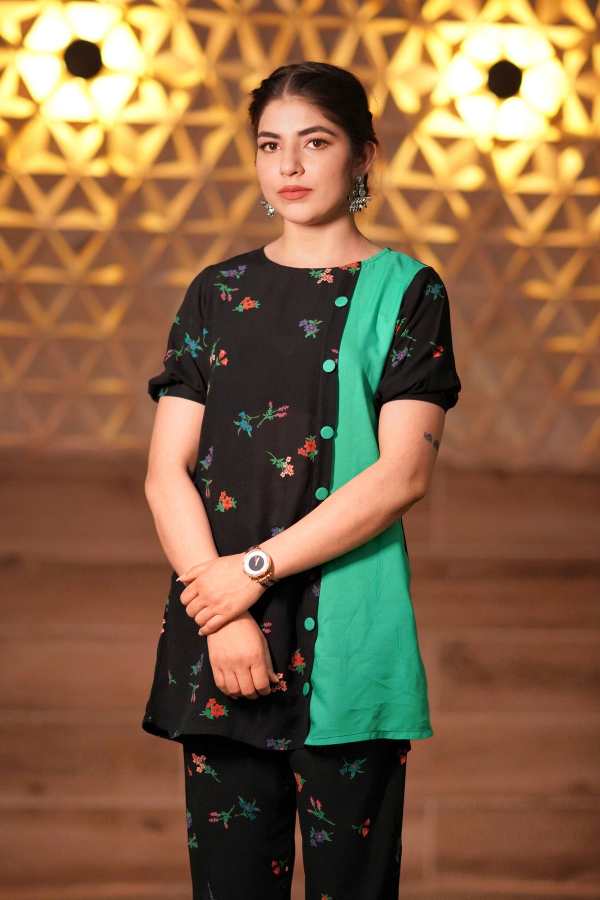 Black & Green Co-ord Set