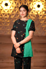 Black & Green Co-ord Set