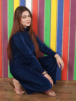 BLUE VELVET COORD SET