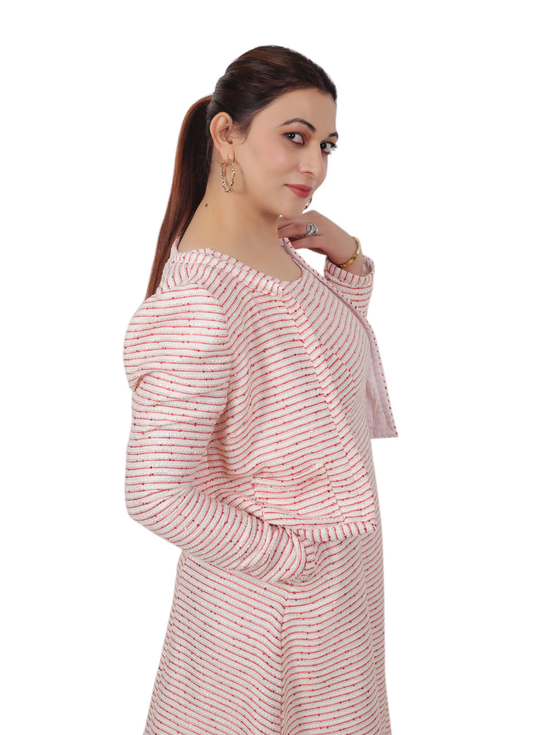 TWEED MEDI DRESS WITH JACKET