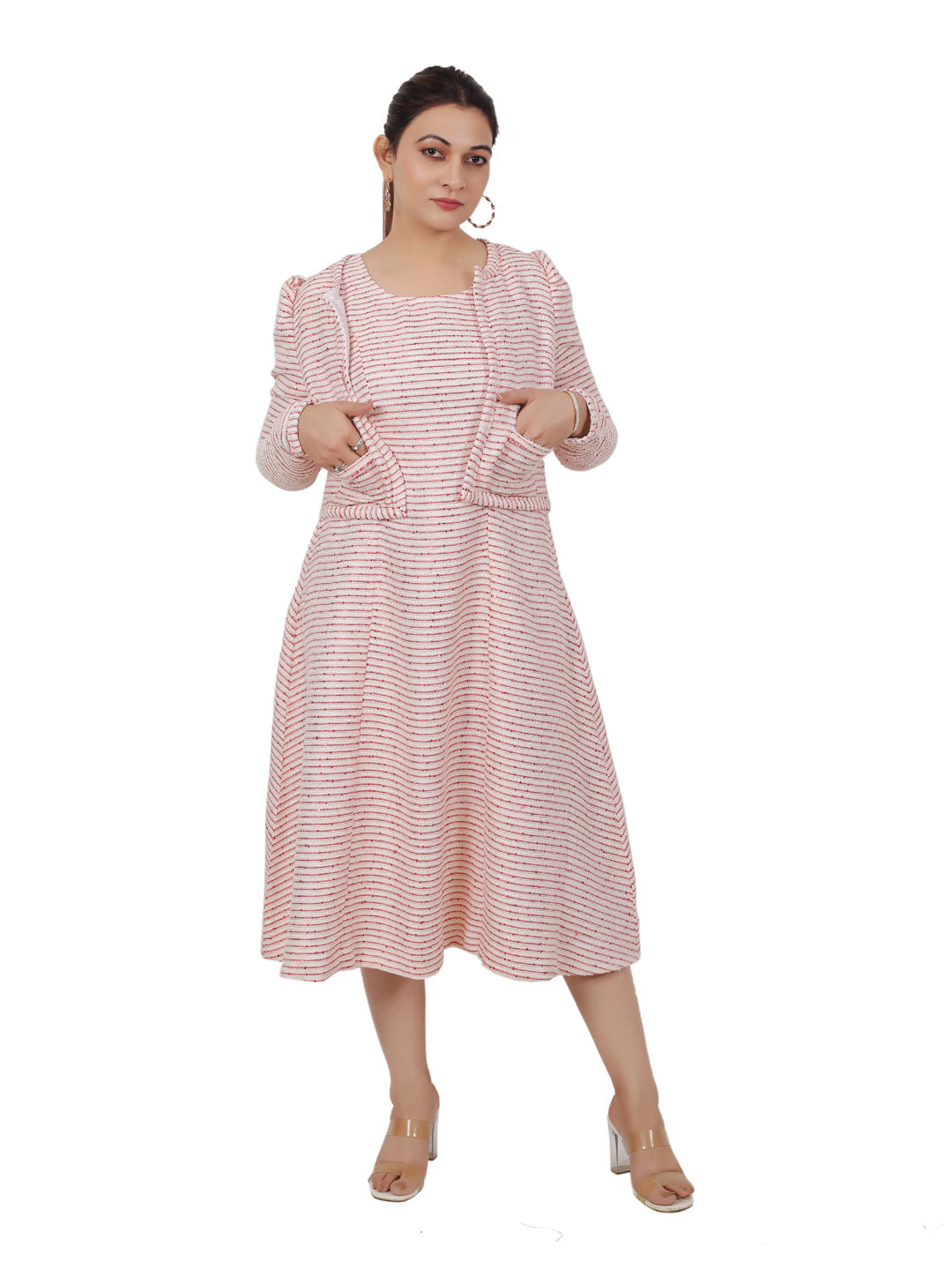 TWEED MEDI DRESS WITH JACKET