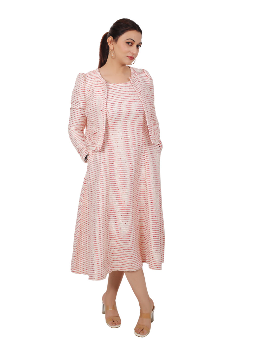 TWEED MEDI DRESS WITH JACKET