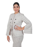 CHECK TWEED BLAZER SET