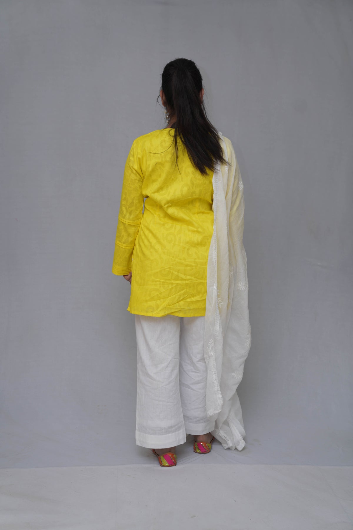 Yellow & White Coord Set