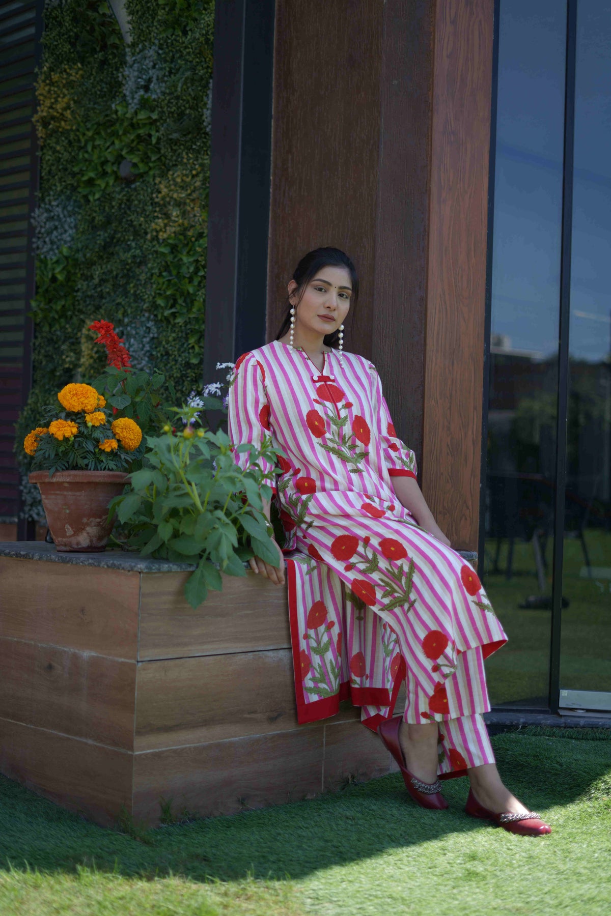 Floral A Line Kurta set