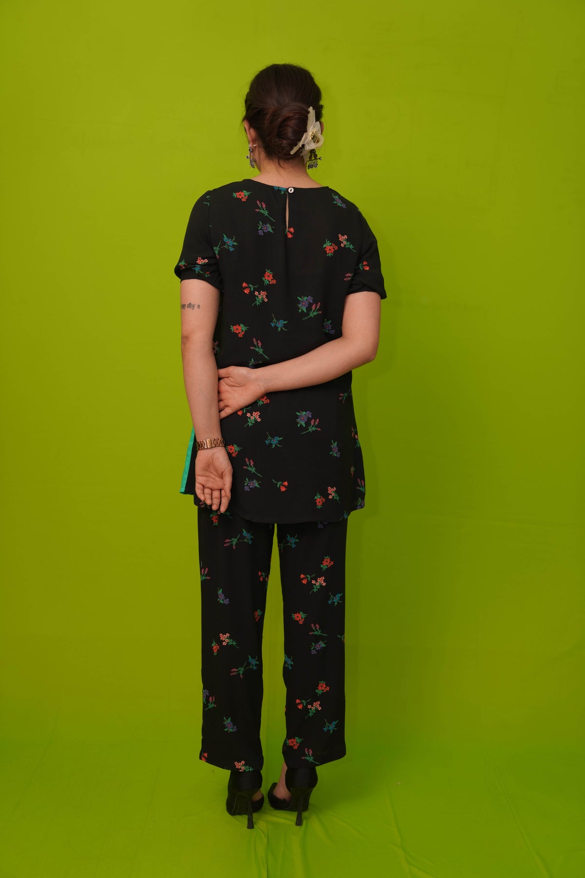 Black & Green Co-ord Set