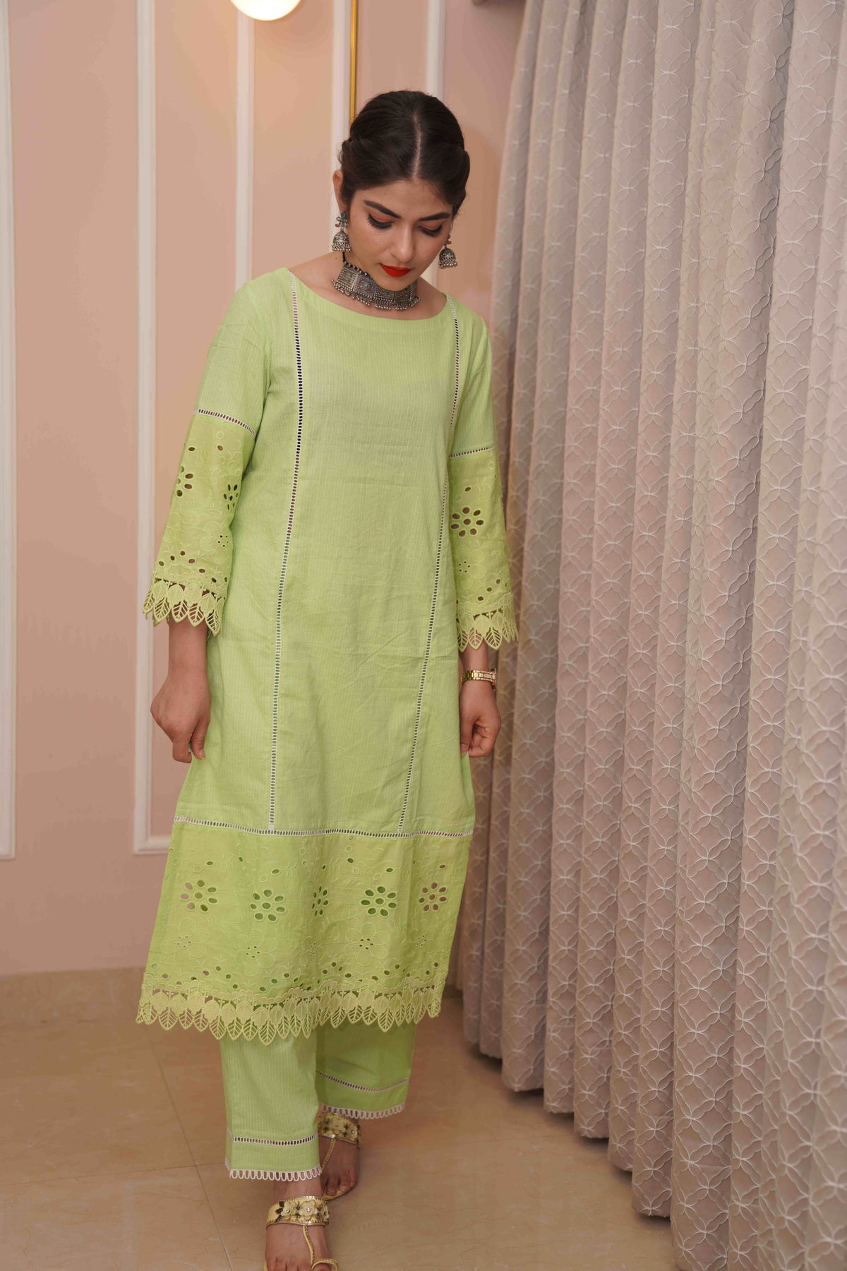 Green Kurta Set