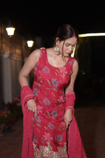 Red Kurta Set with Dupatta