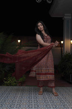 Brown Kurta Set with Dupatta