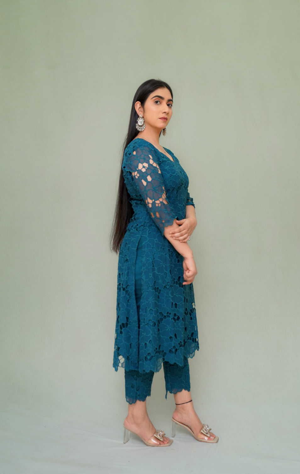 Georgette Cutwork Kurta Set