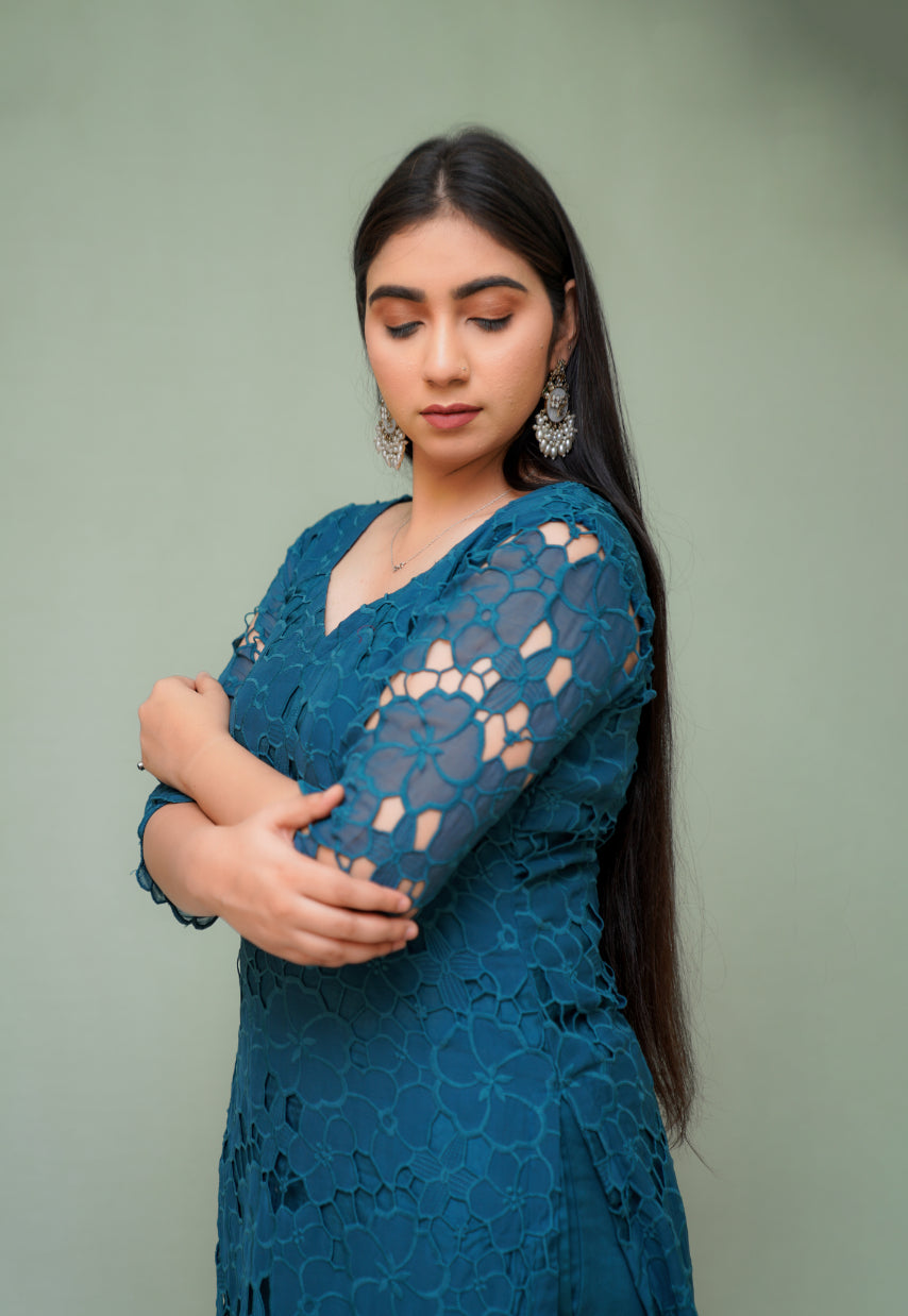 Georgette Cutwork Kurta Set