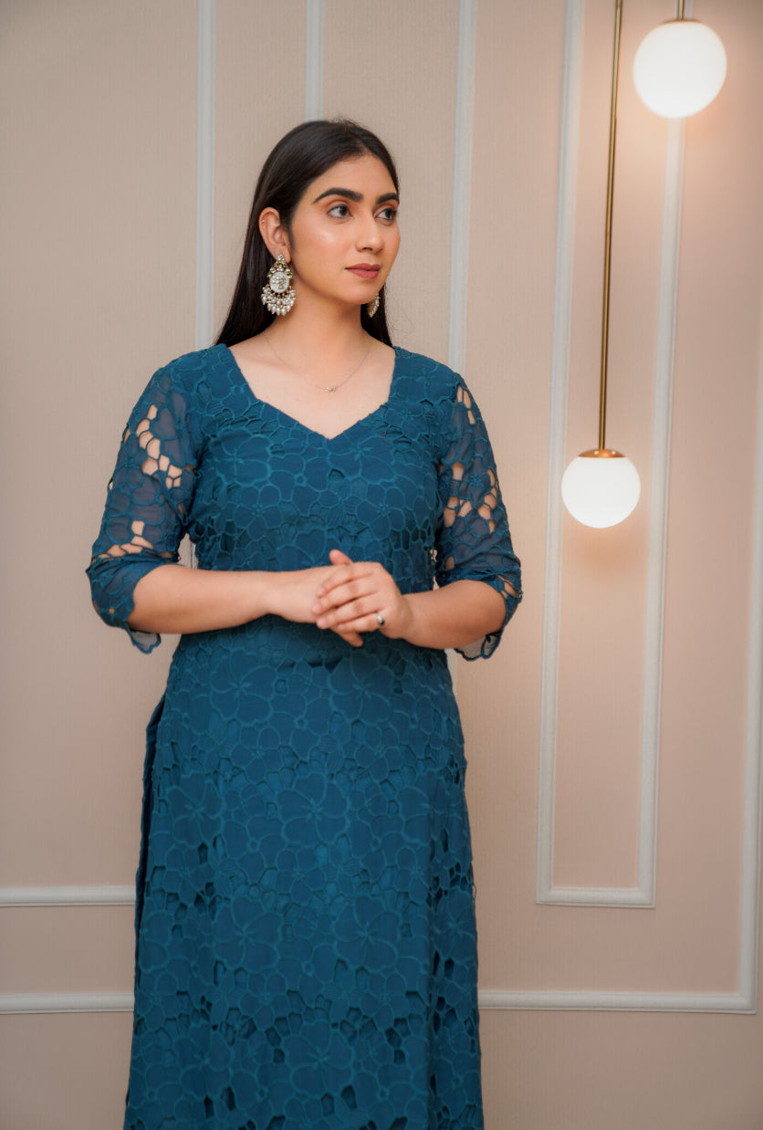 Georgette Cutwork Kurta Set