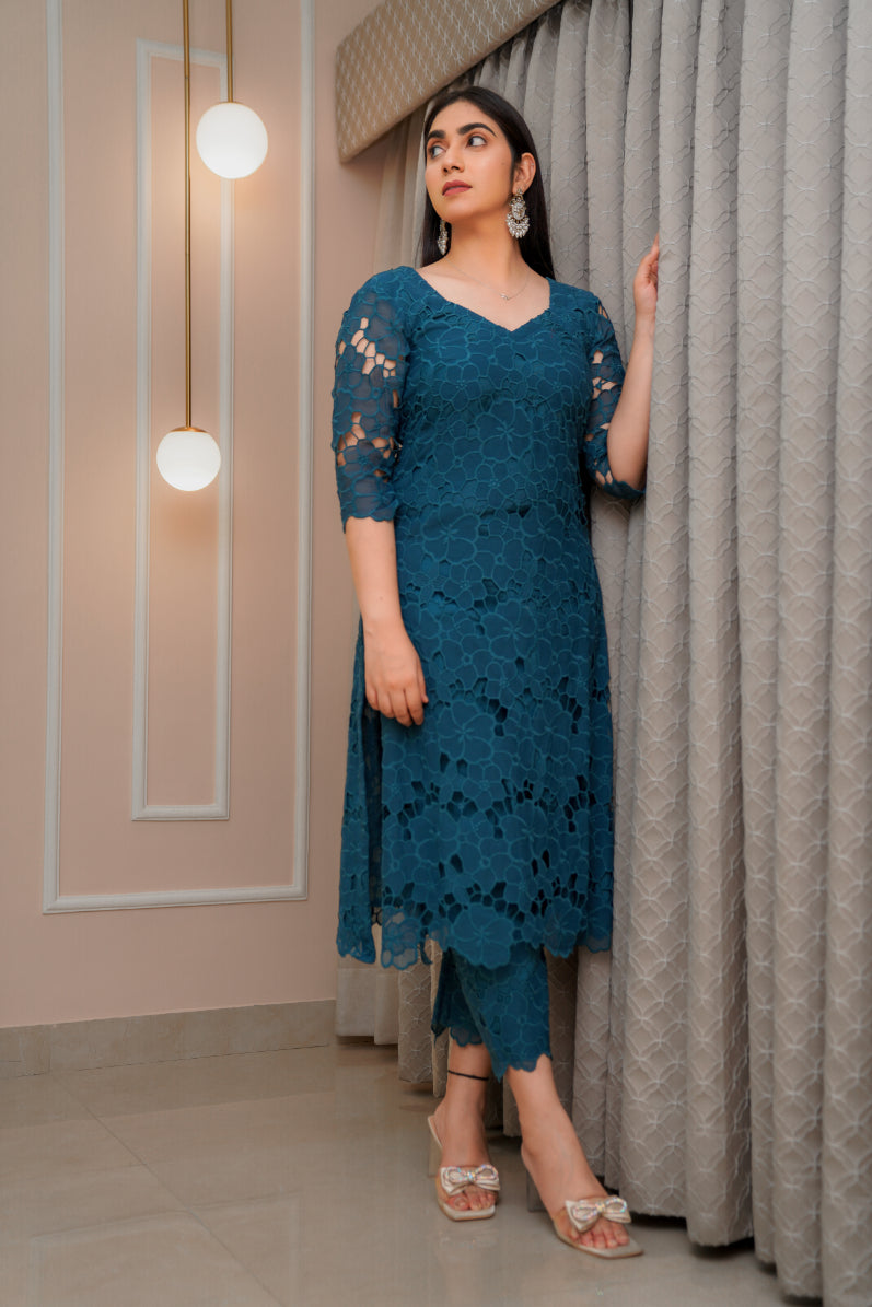 Georgette Cutwork Kurta Set