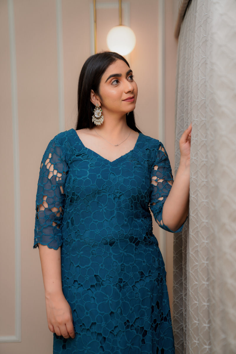 Georgette Cutwork Kurta Set