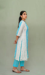A shape Cutwork Kurta Set