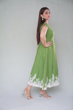 Midi Dress with Floral Hem