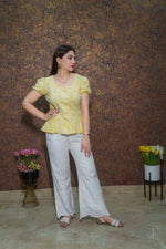 Cotton Linen embriodery Coord set