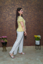 Cotton Linen embriodery Coord set