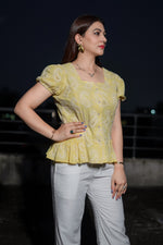 Cotton Linen embriodery Coord set