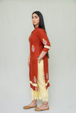 Kota doria embriodery kurta set