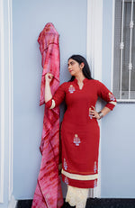 Kota doria embriodery kurta set