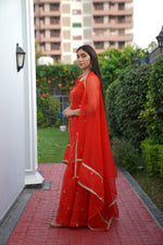 Organza Embriodery Garara Suit with Dupatta