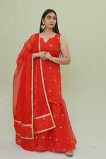 Organza Embriodery Garara Suit with Dupatta