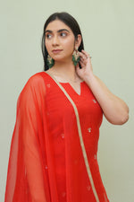 Organza Embriodery Garara Suit with Dupatta