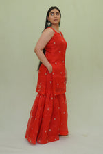 Organza Embriodery Garara Suit with Dupatta