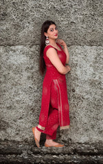 Red Bandhani Kurta set