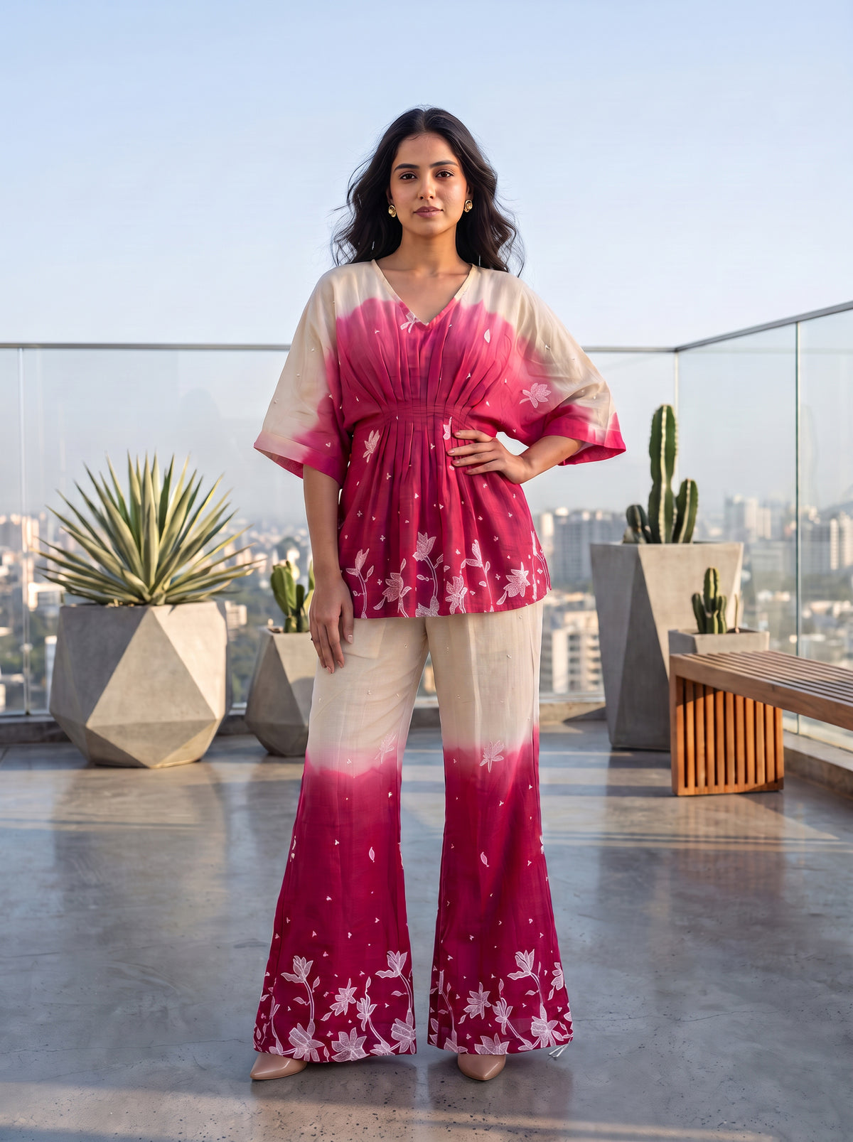 Ombre Rani Pink Coord Set