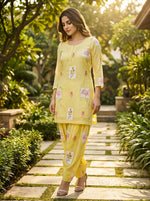 Mul Chanderi patchwork Farshi Salwar Set