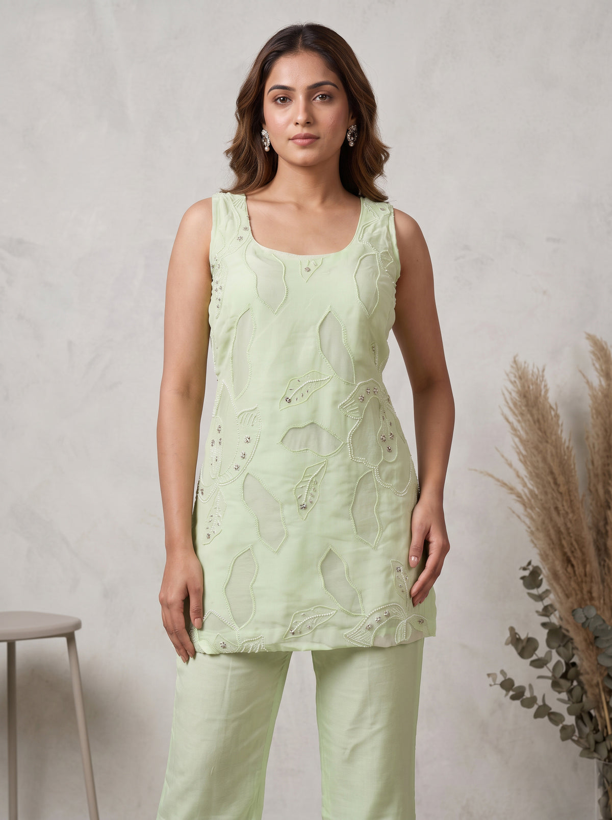 Fendy Green & Golden Farshi Salwar Suit Set