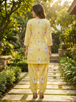 Mul Chanderi patchwork Farshi Salwar Set