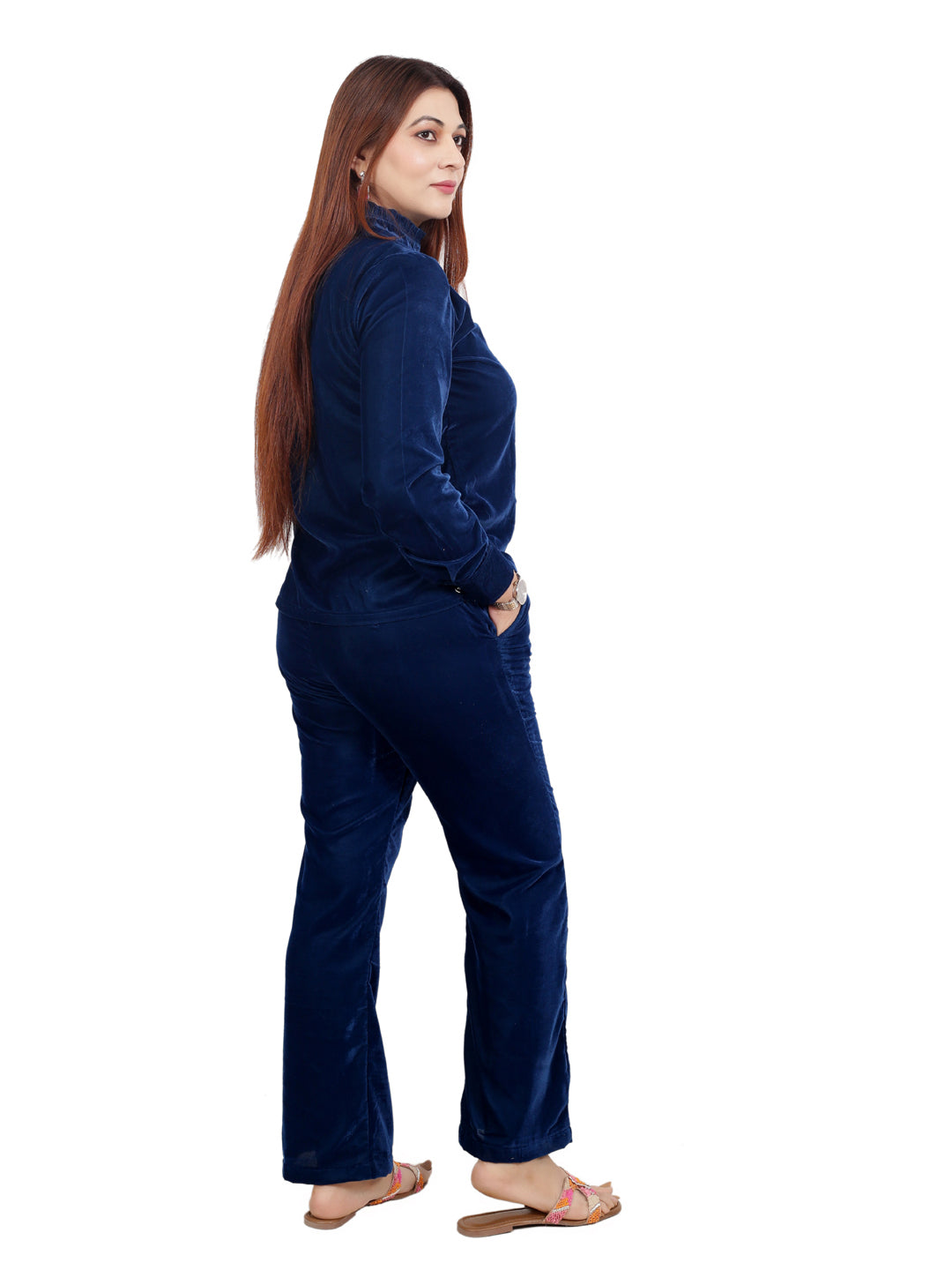 BLUE VELVET COORD SET