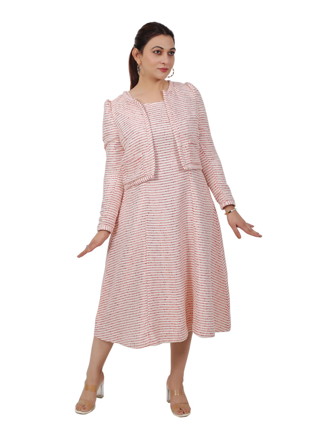 TWEED MEDI DRESS WITH JACKET