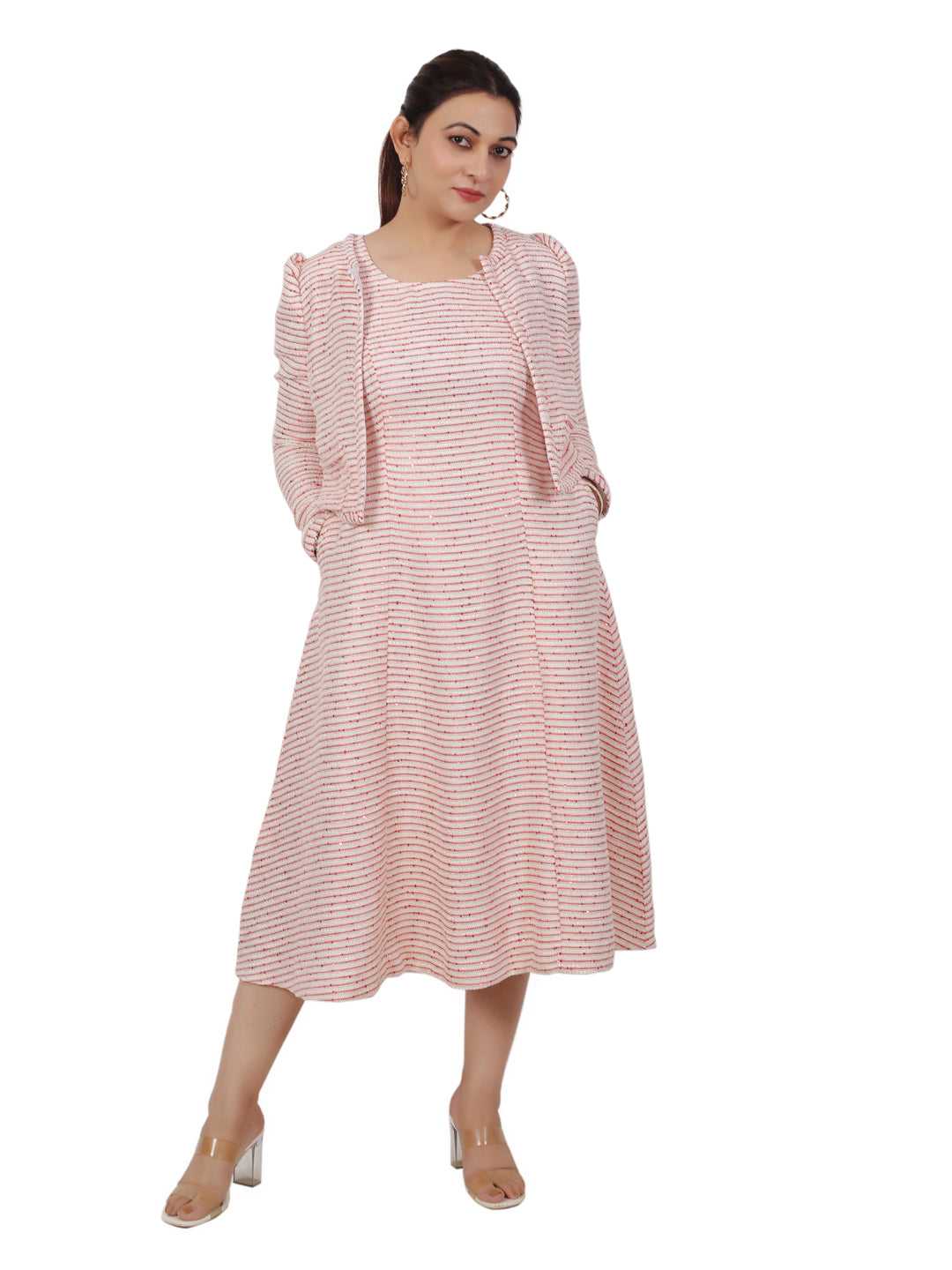 TWEED MEDI DRESS WITH JACKET