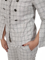 CHECK TWEED BLAZER SET