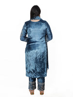 VELVET EMBROIDERED KURTA SET